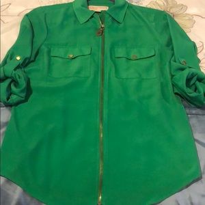 Emerald Green Michael Kors Blouse